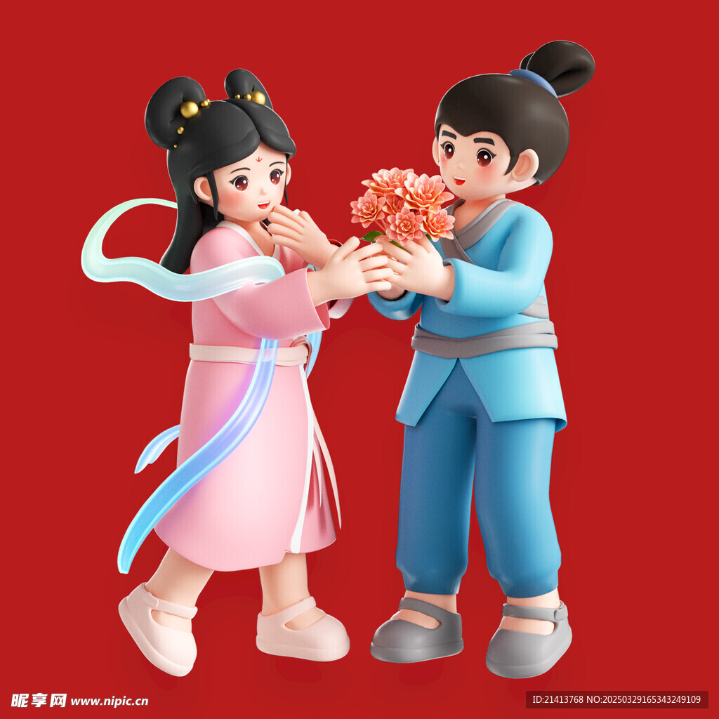 手绘牛郎织女