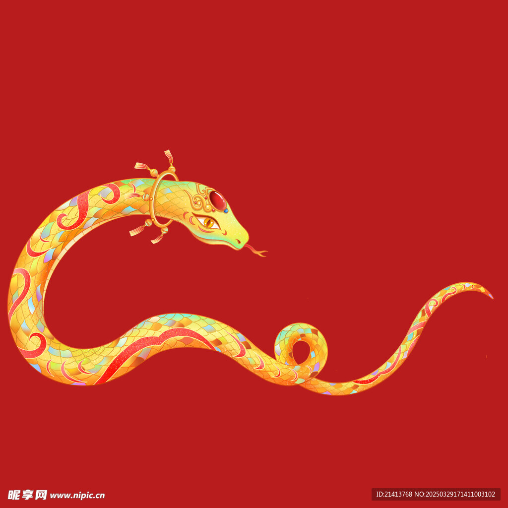 手绘卡通小蛇