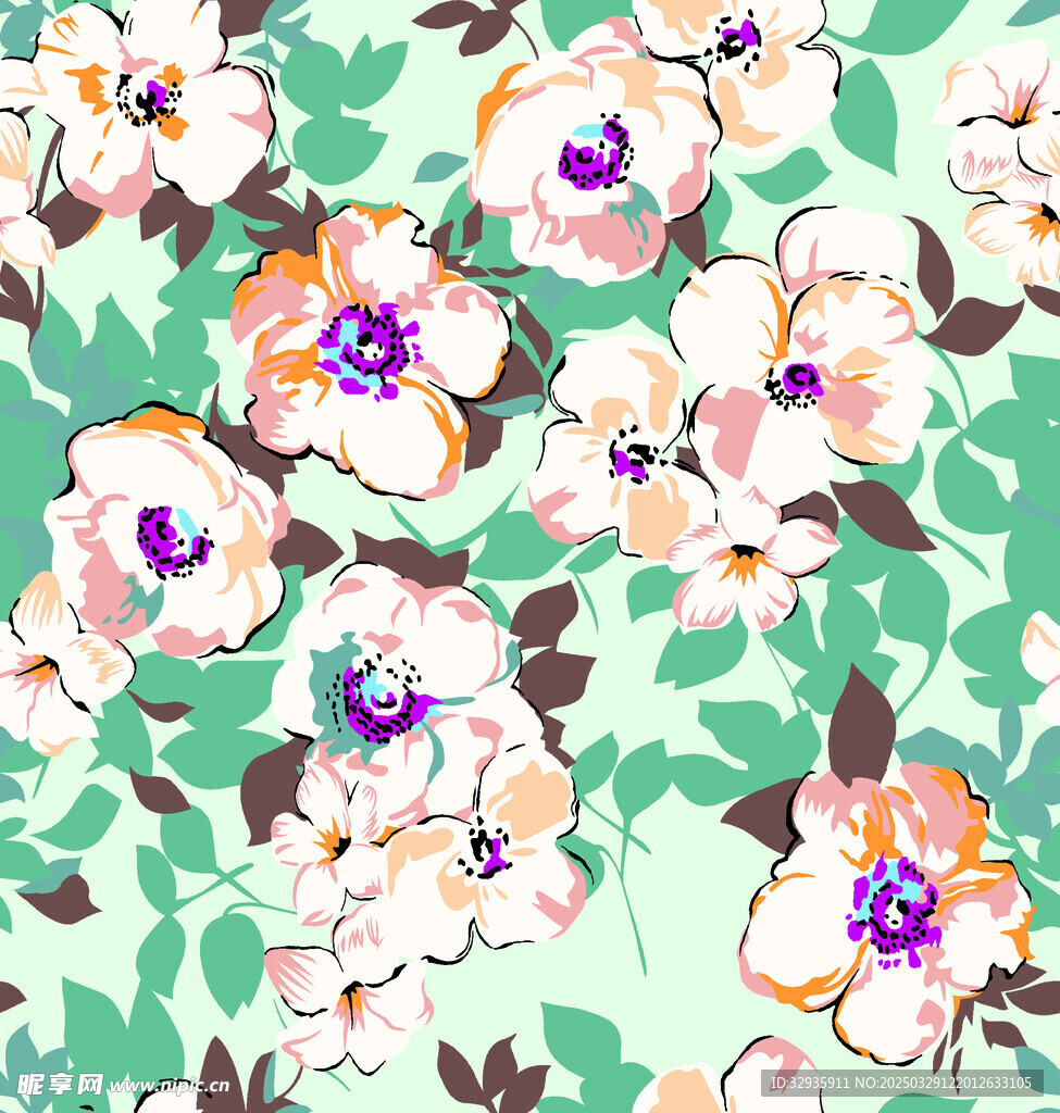 色块花