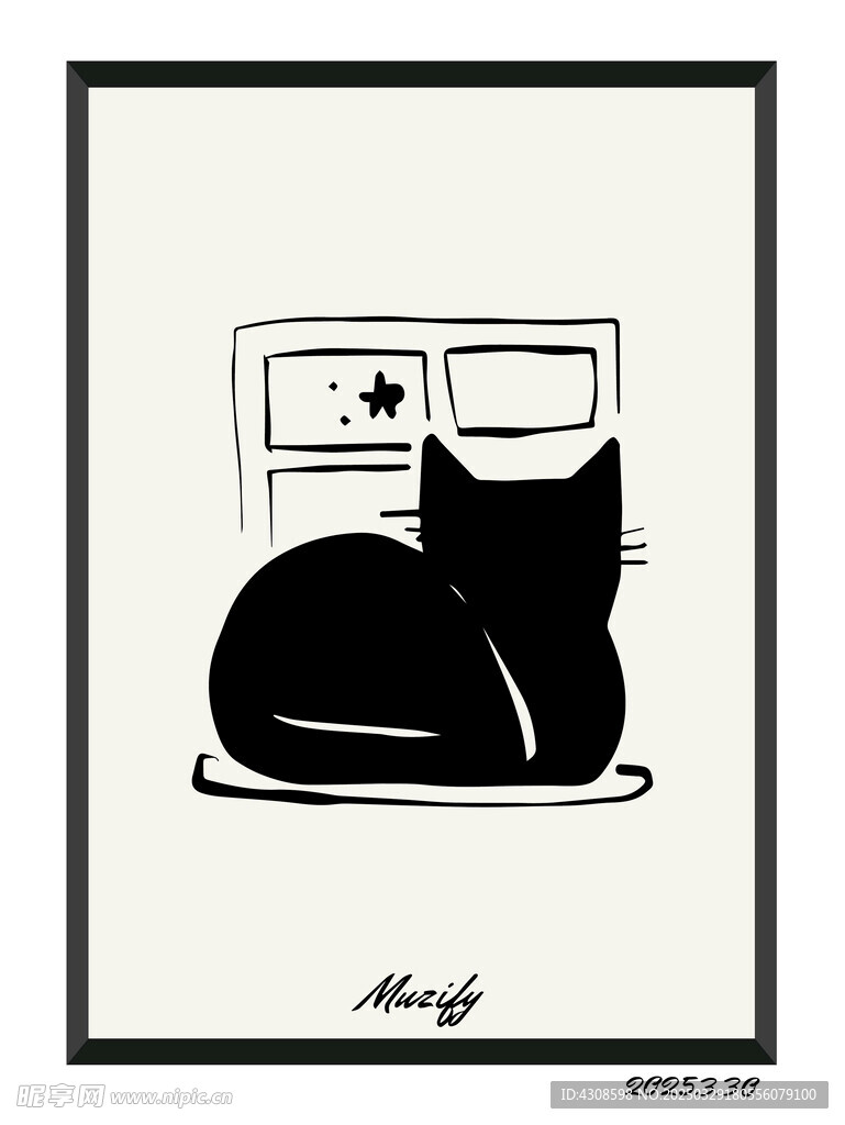 黑猫插画