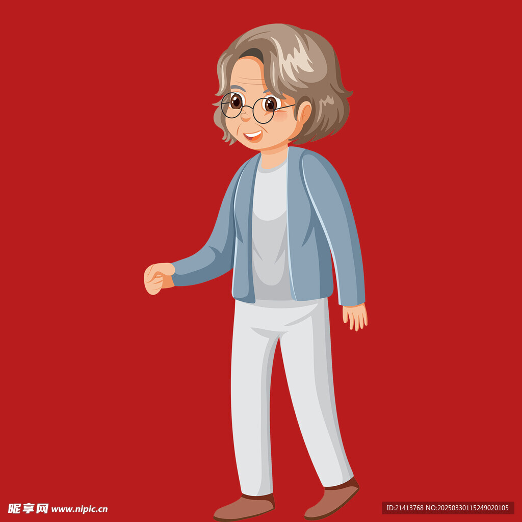 手绘老奶奶