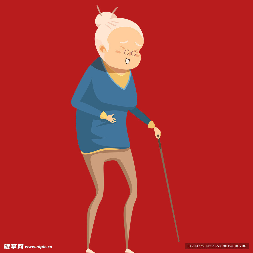 手绘老奶奶