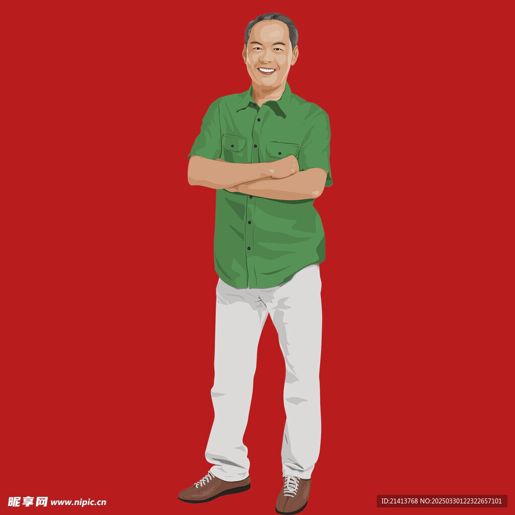 手绘老大爷