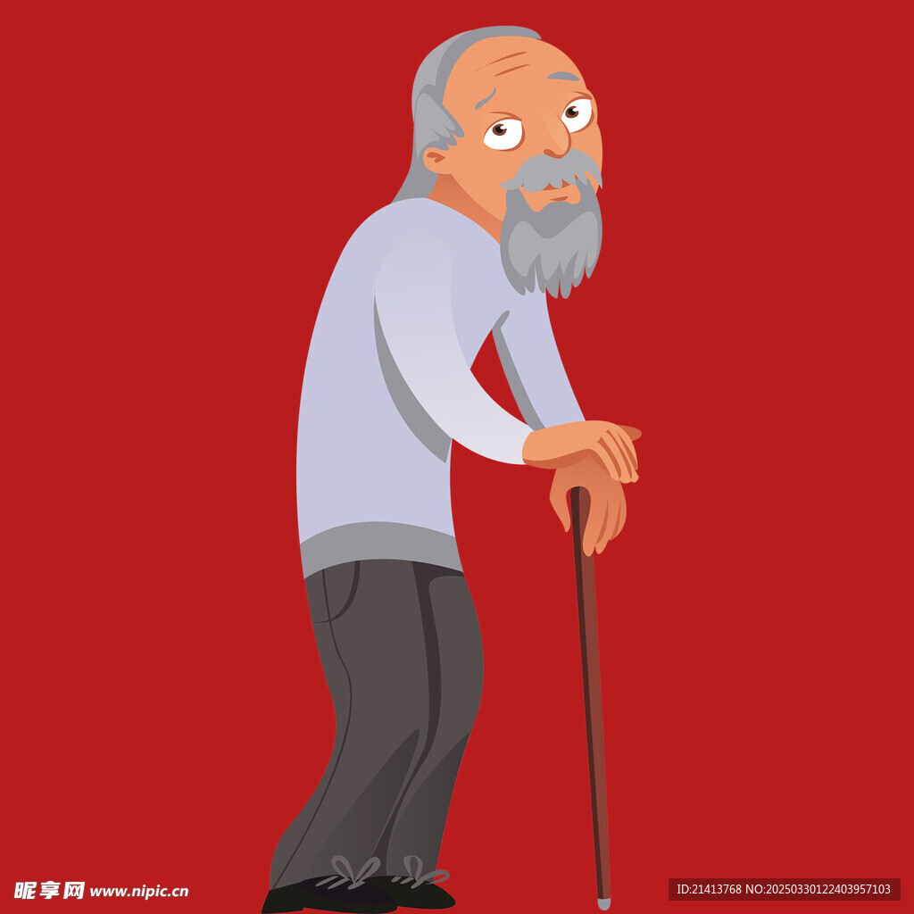手绘老大爷