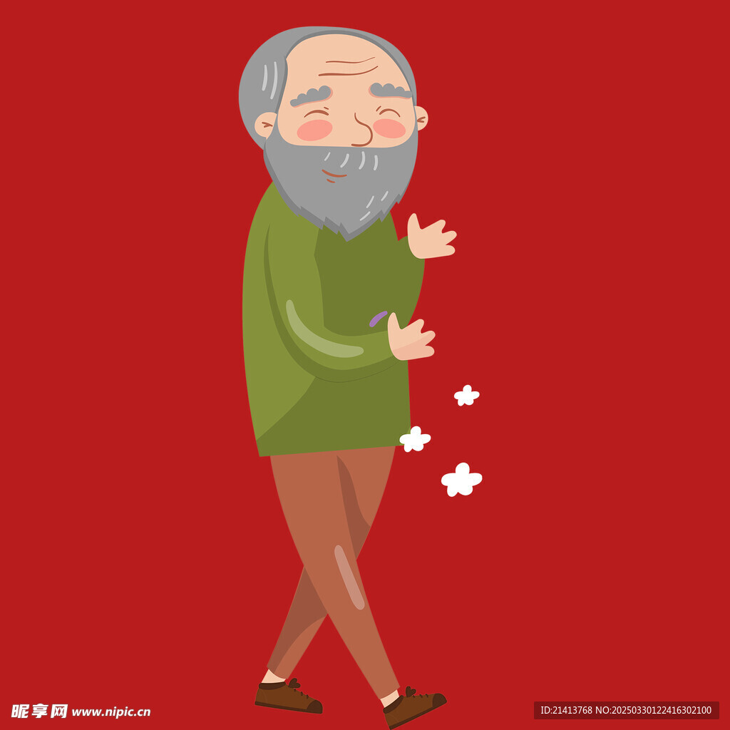 手绘老大爷