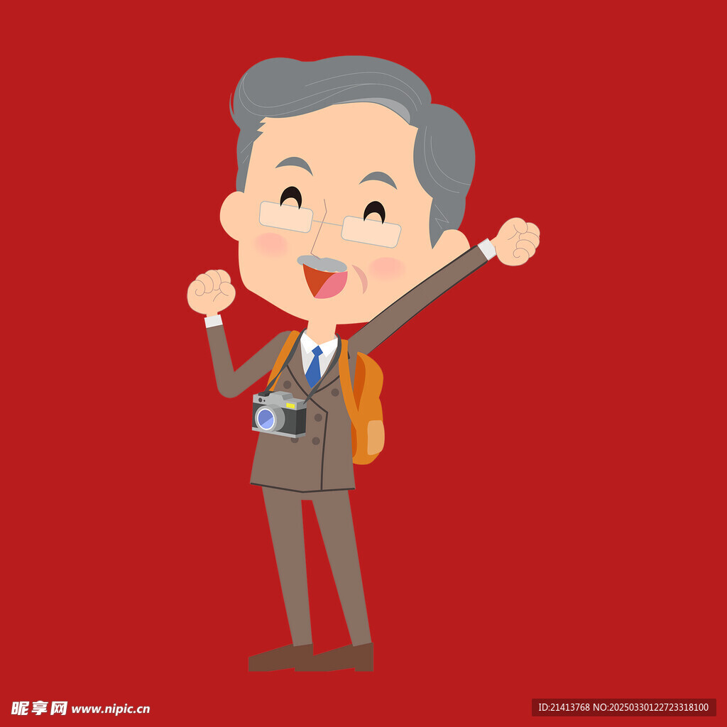 手绘老大爷