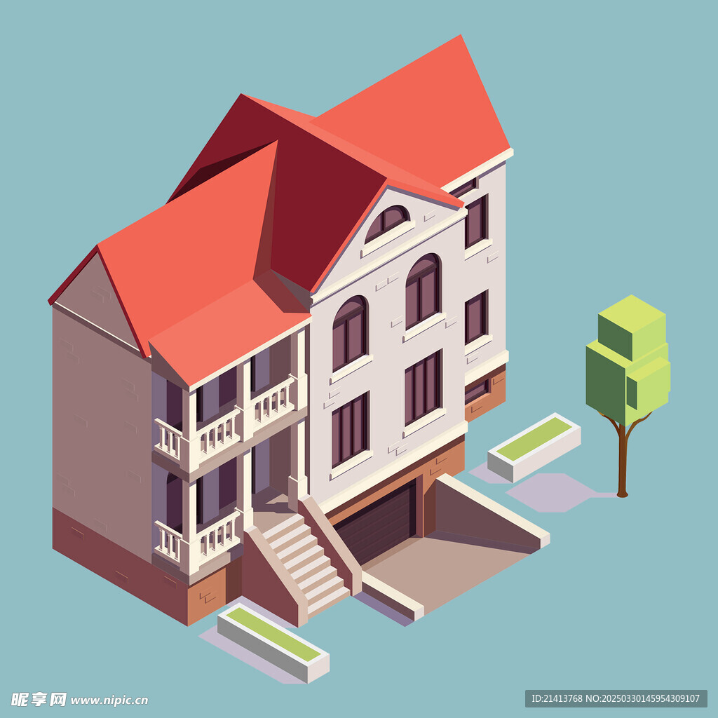 手绘建筑房子