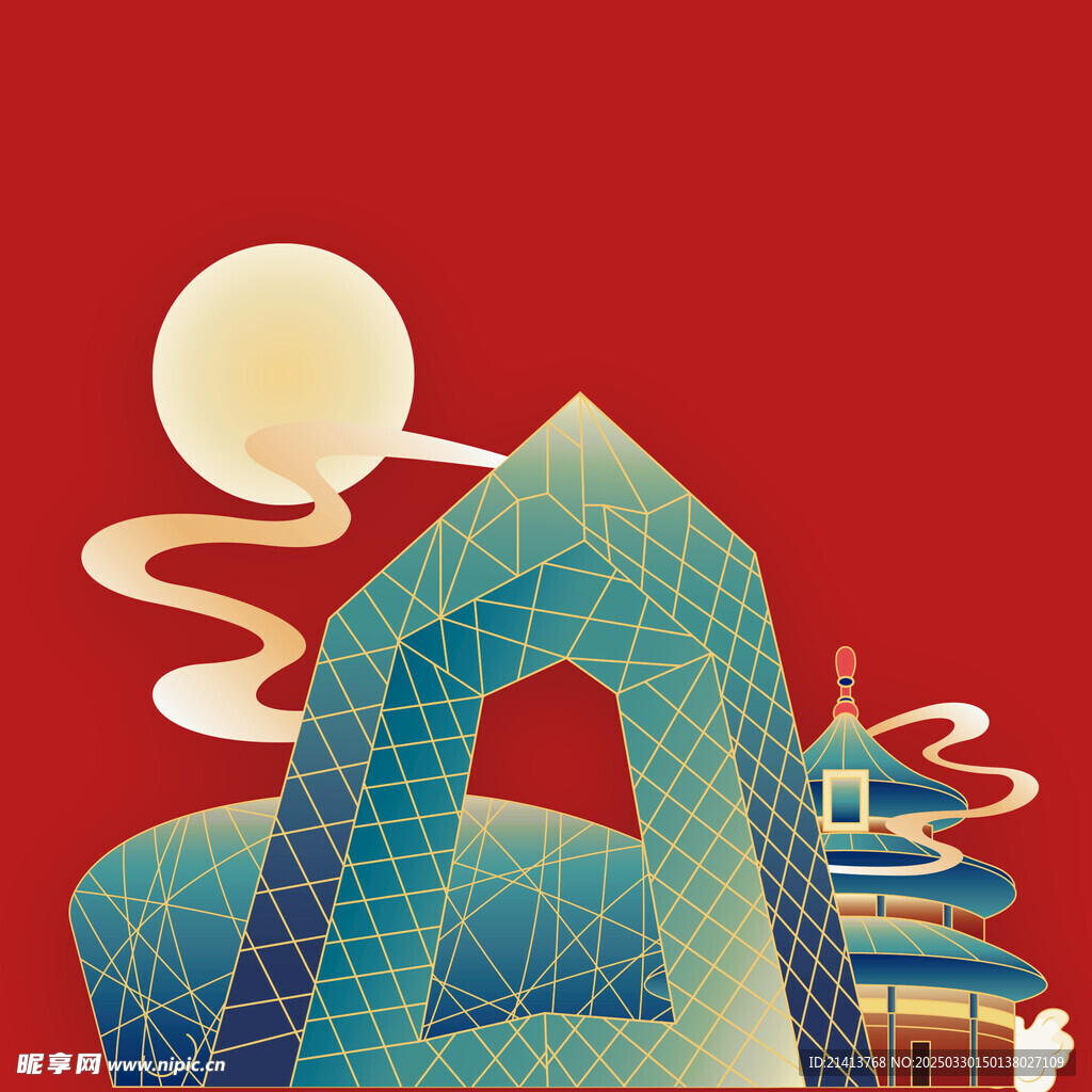 手绘建筑房子