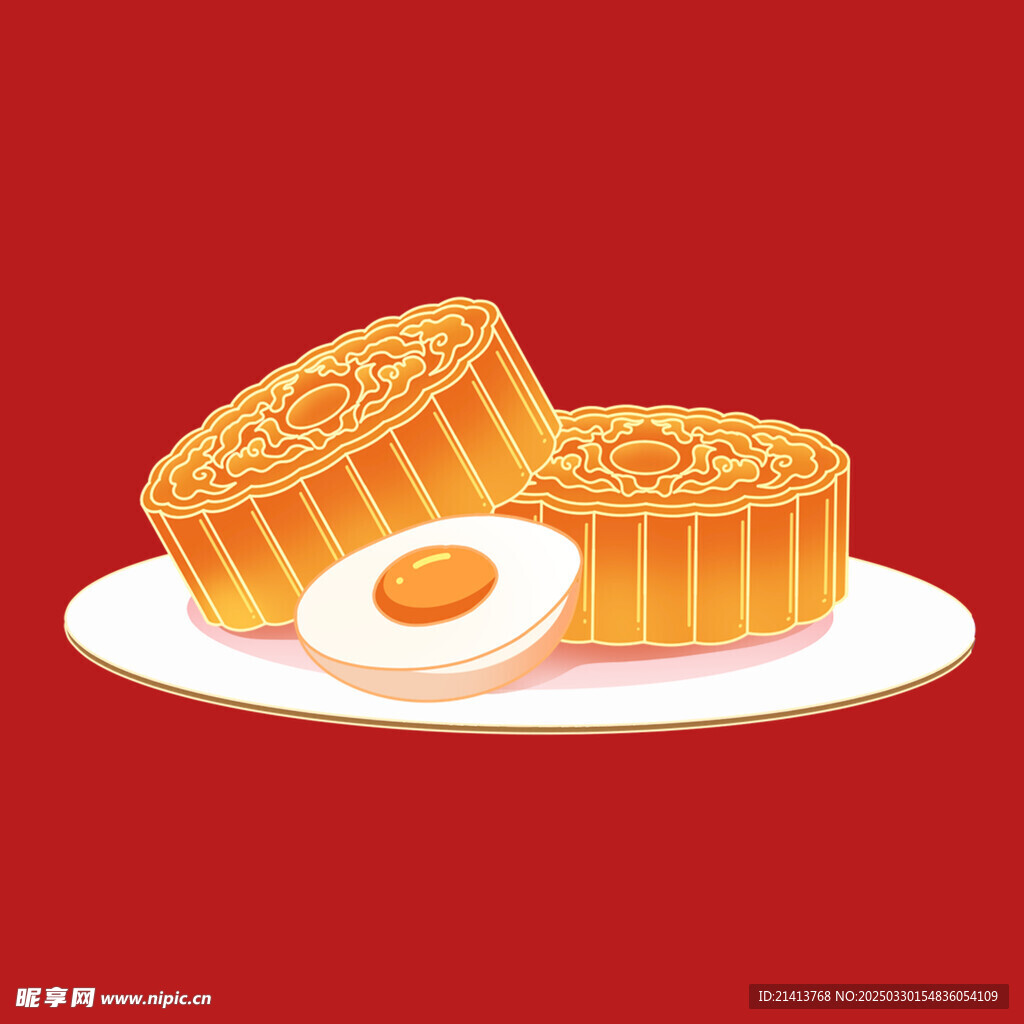 手绘月饼
