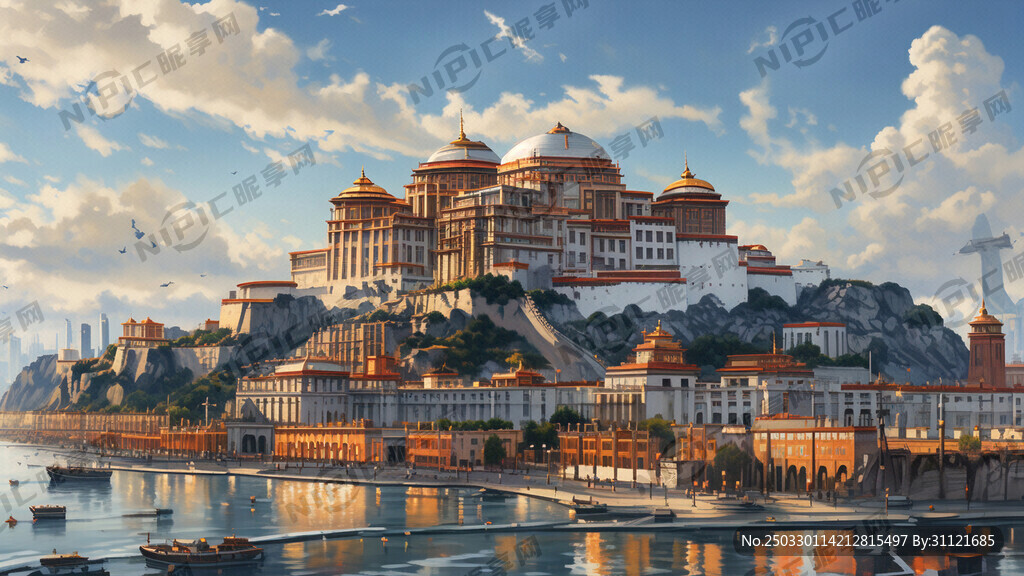 外滩结合布达拉宫珠峰的谈谈的图