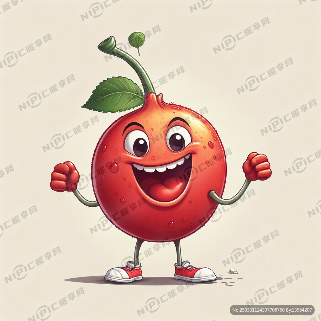 卡通车厘子形象 形象温馨可爱