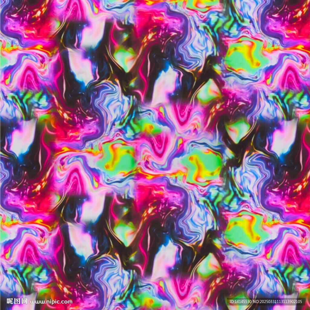 彩色扎染印花