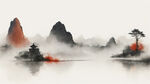 抽象，简约线条，米白色背景
