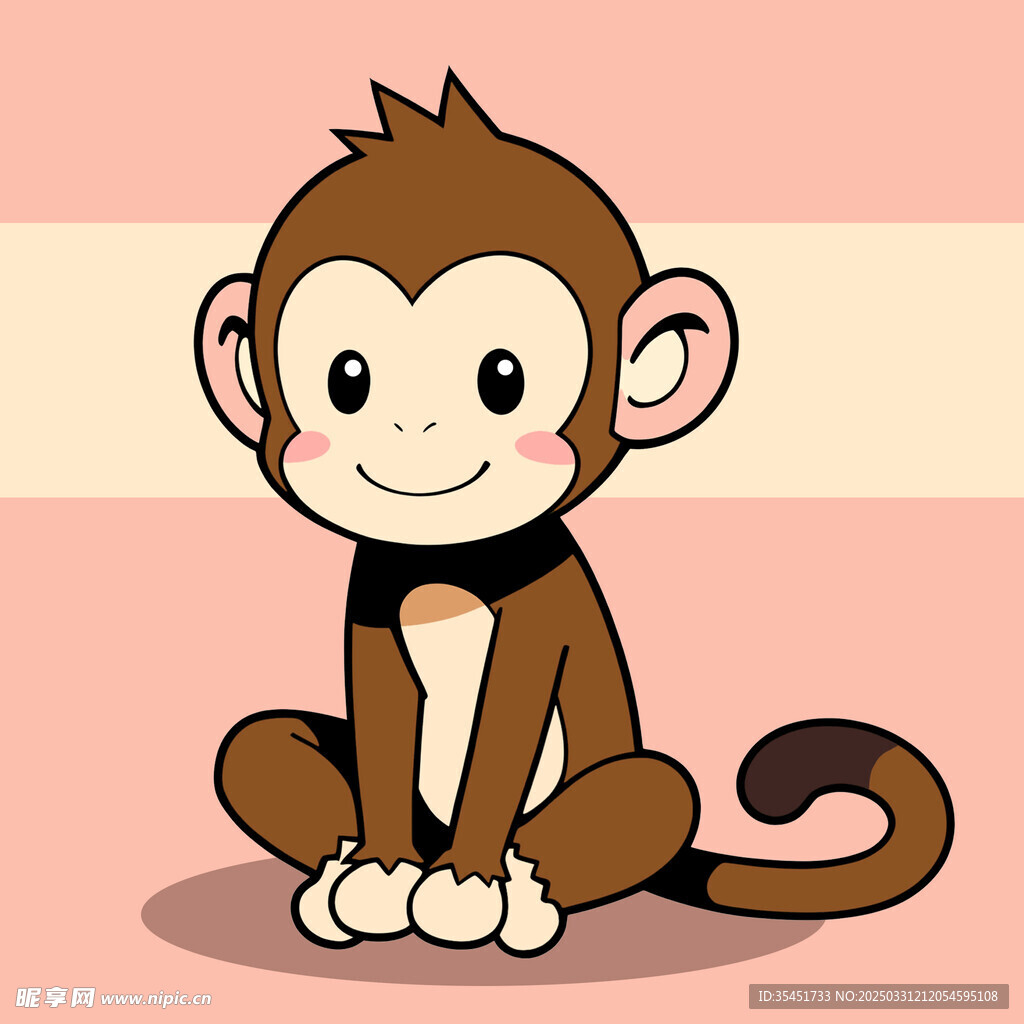 手绘卡通猴子