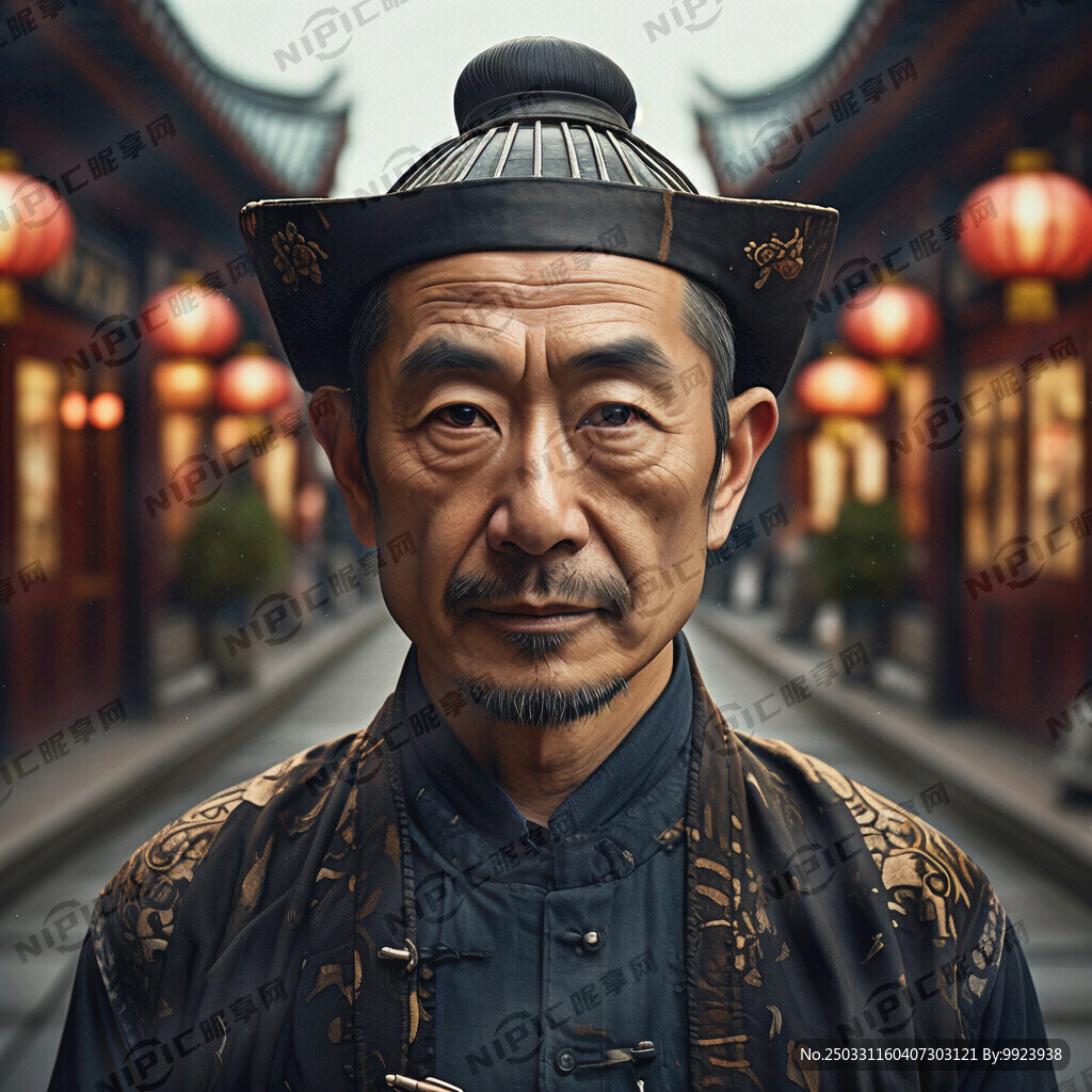 男士正面肖像