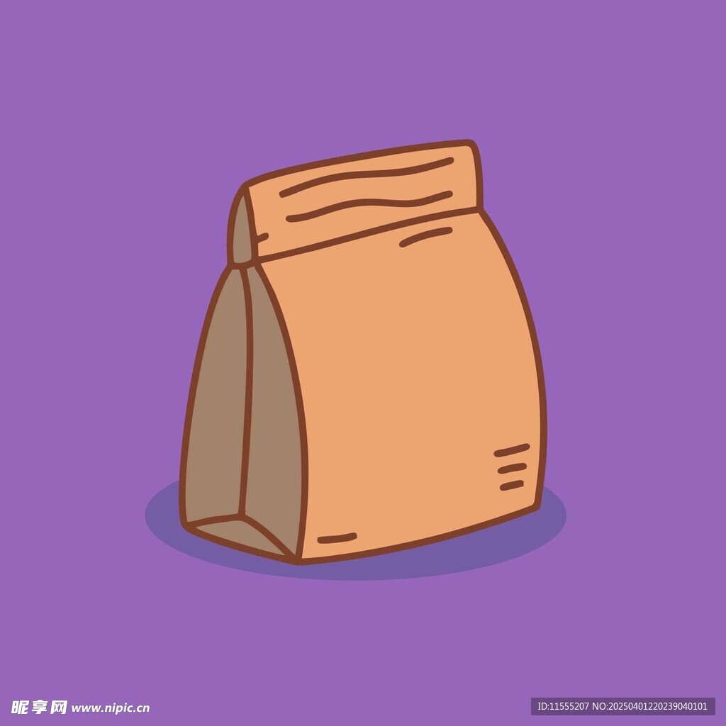可爱纸袋卡通画儿童插画图片