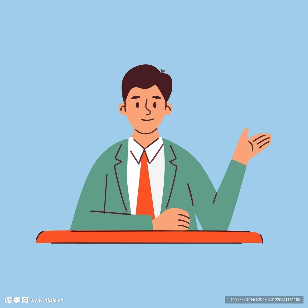 商业商务客服办公摊开手表达观点