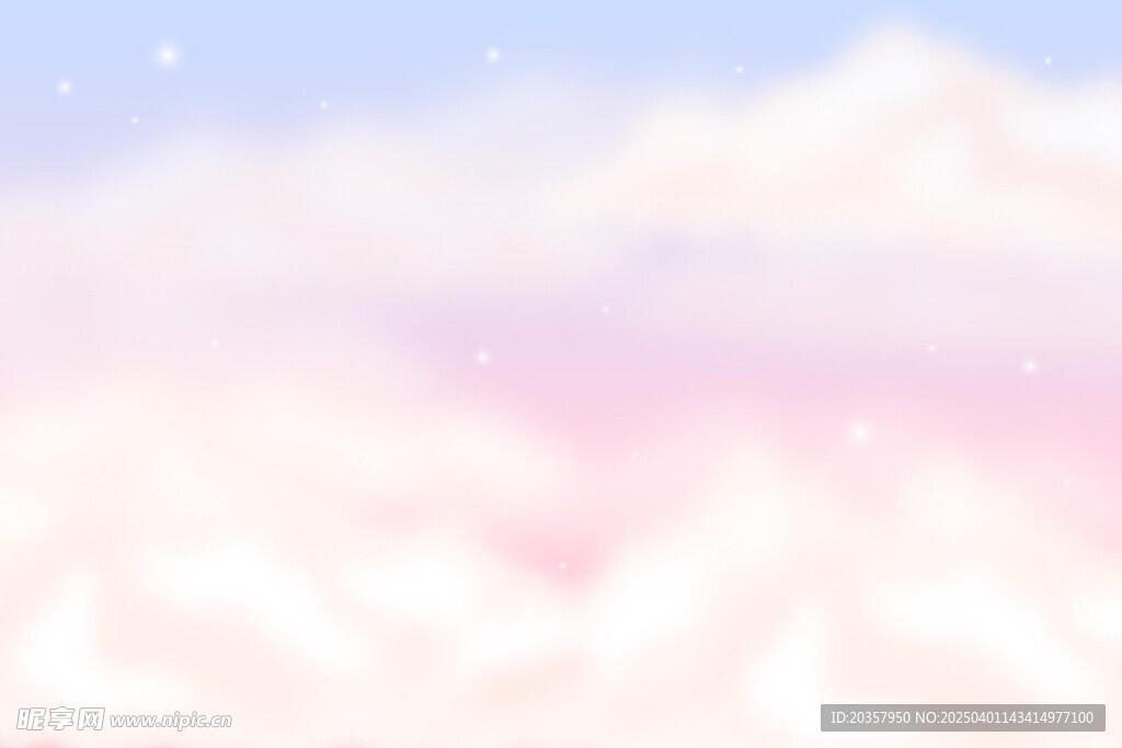 水彩天空 渐变云朵背景 