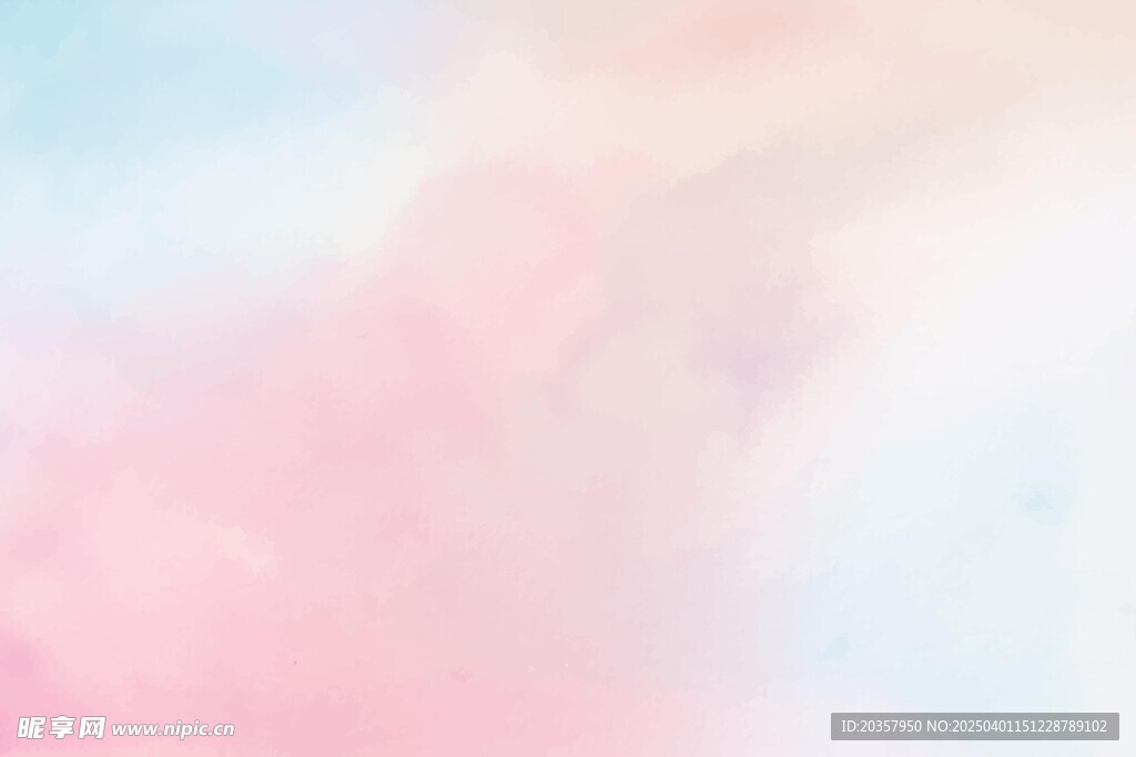  水彩天空 渐变云朵背景 