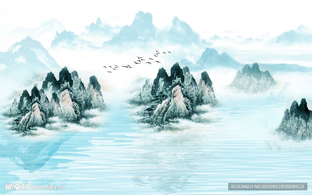 山水背景