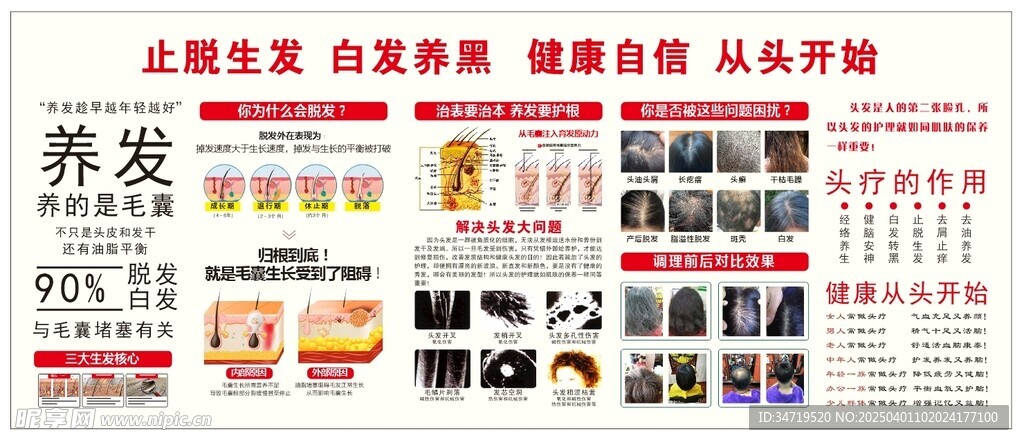 止脱生发 白发养黑灯箱