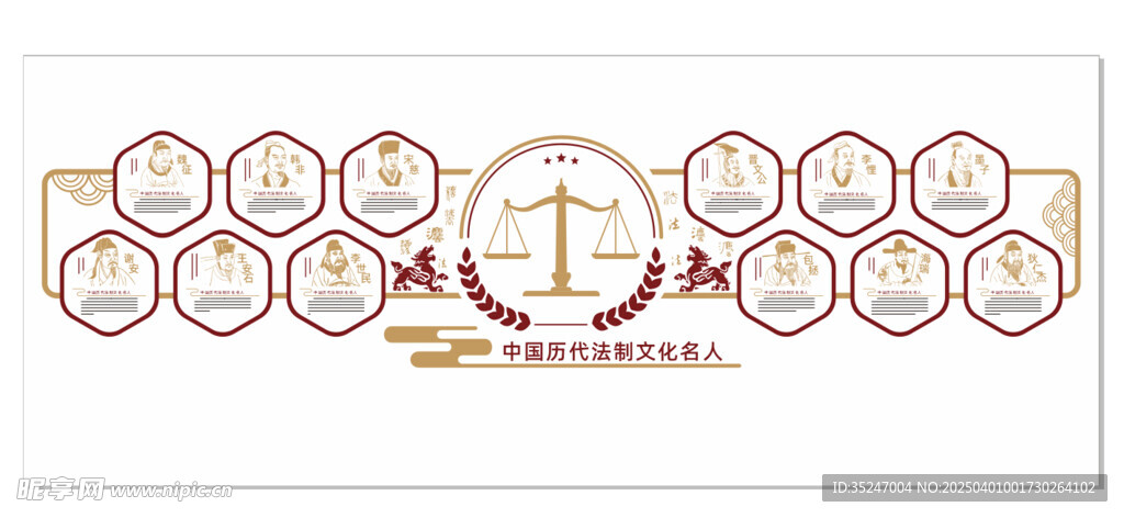 历史法治人物法治文化墙