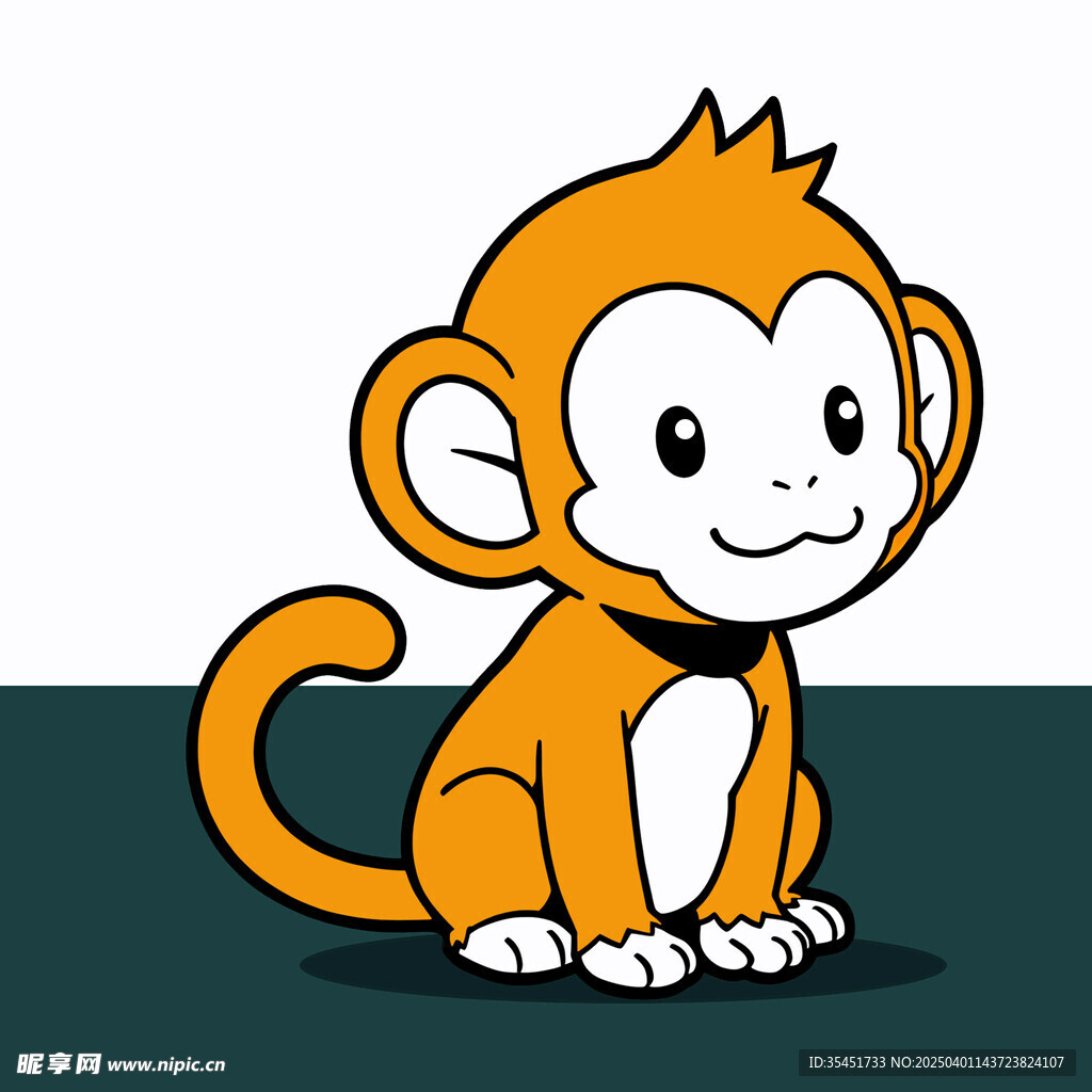 手绘卡通猴子