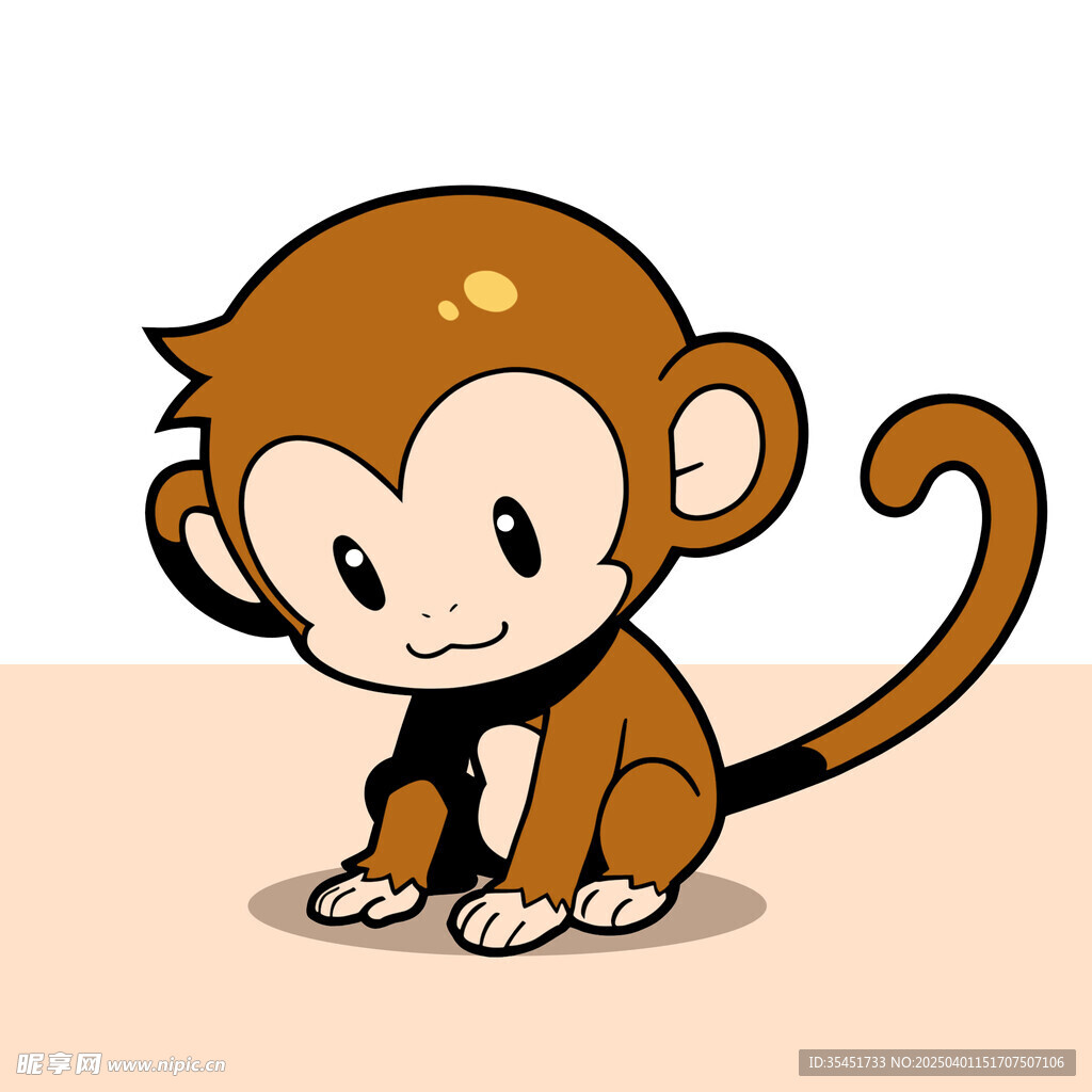 手绘卡通猴子