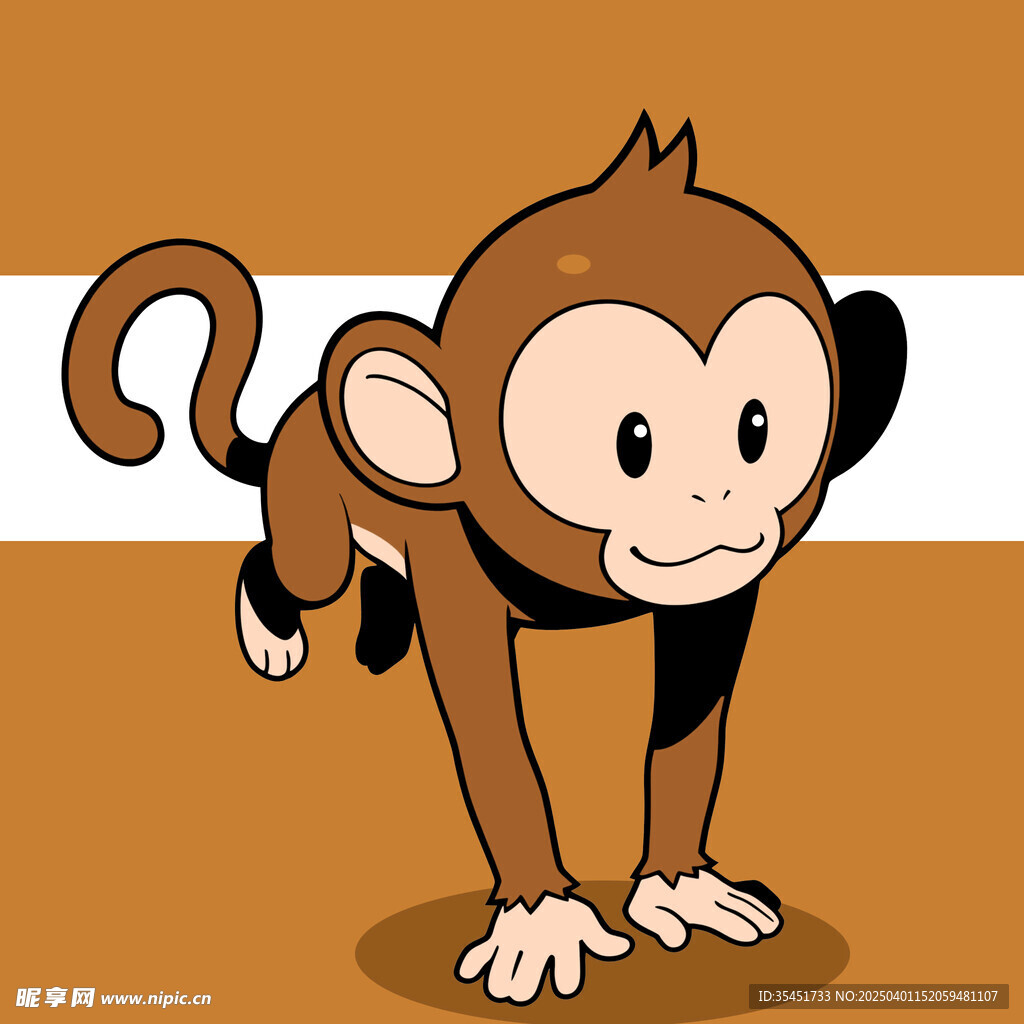 手绘卡通猴子