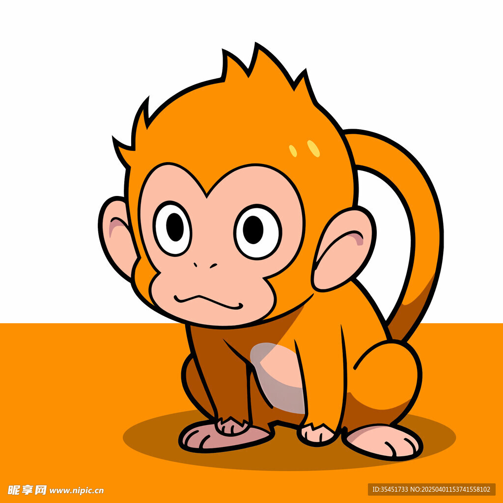 手绘卡通猴子
