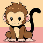 手绘卡通猴子