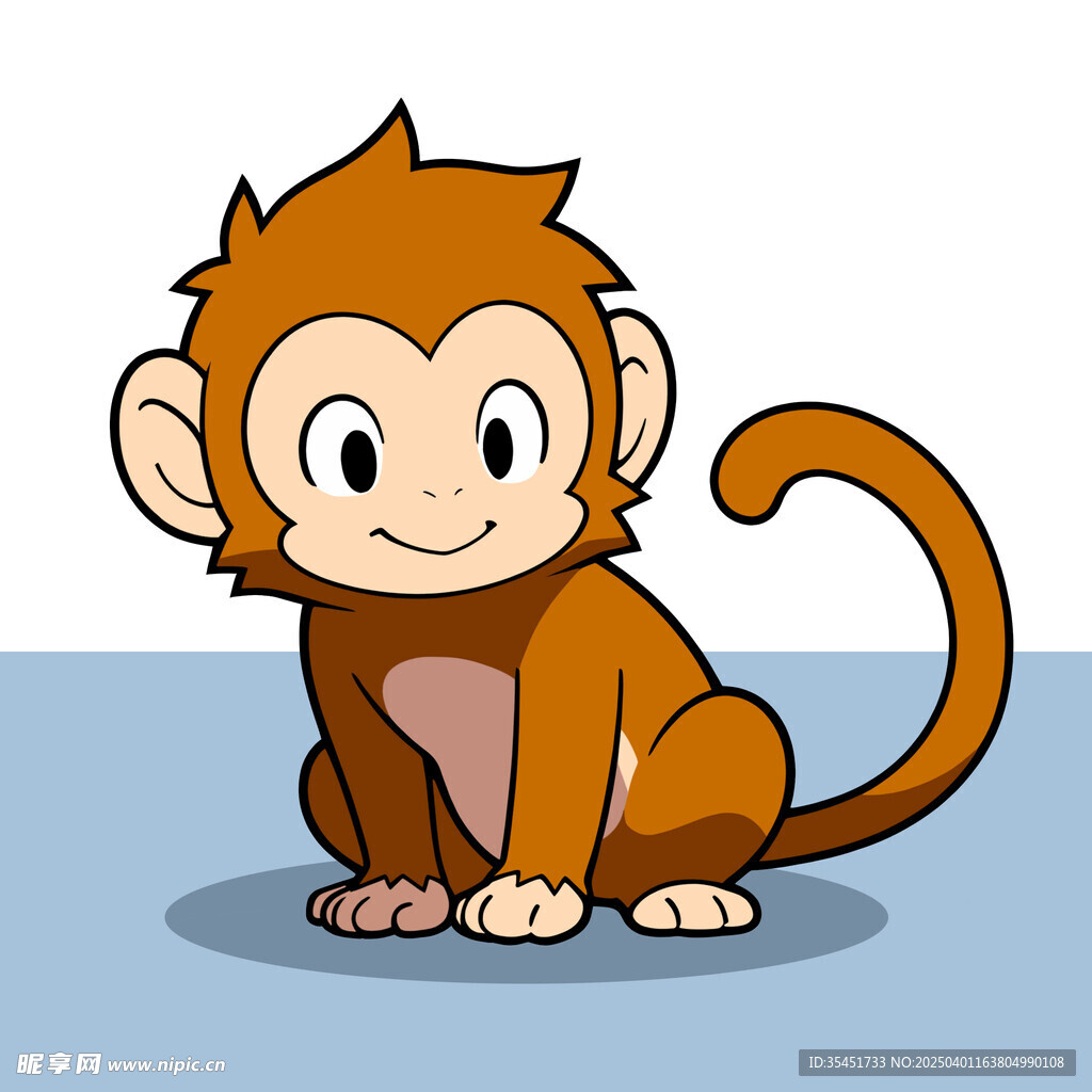 手绘卡通猴子
