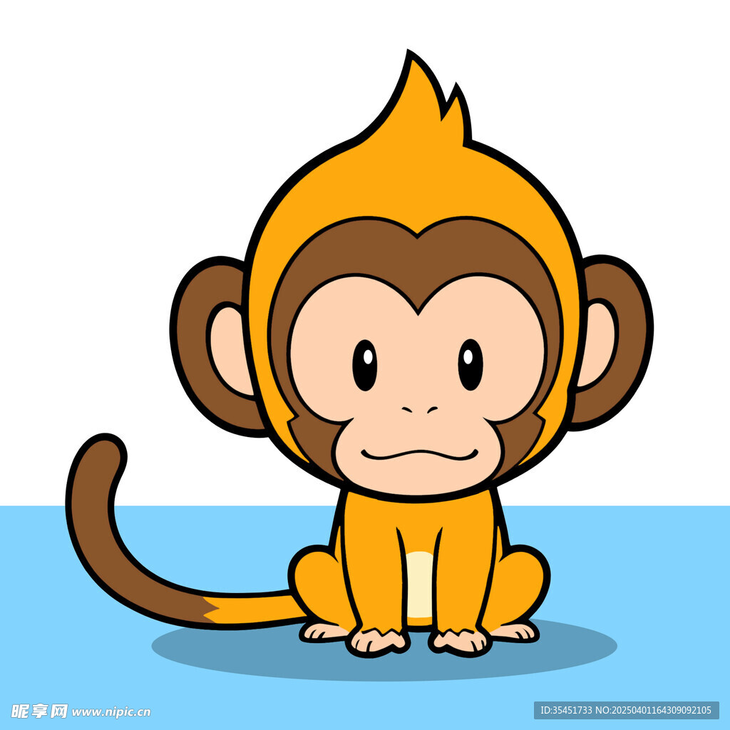 手绘卡通猴子