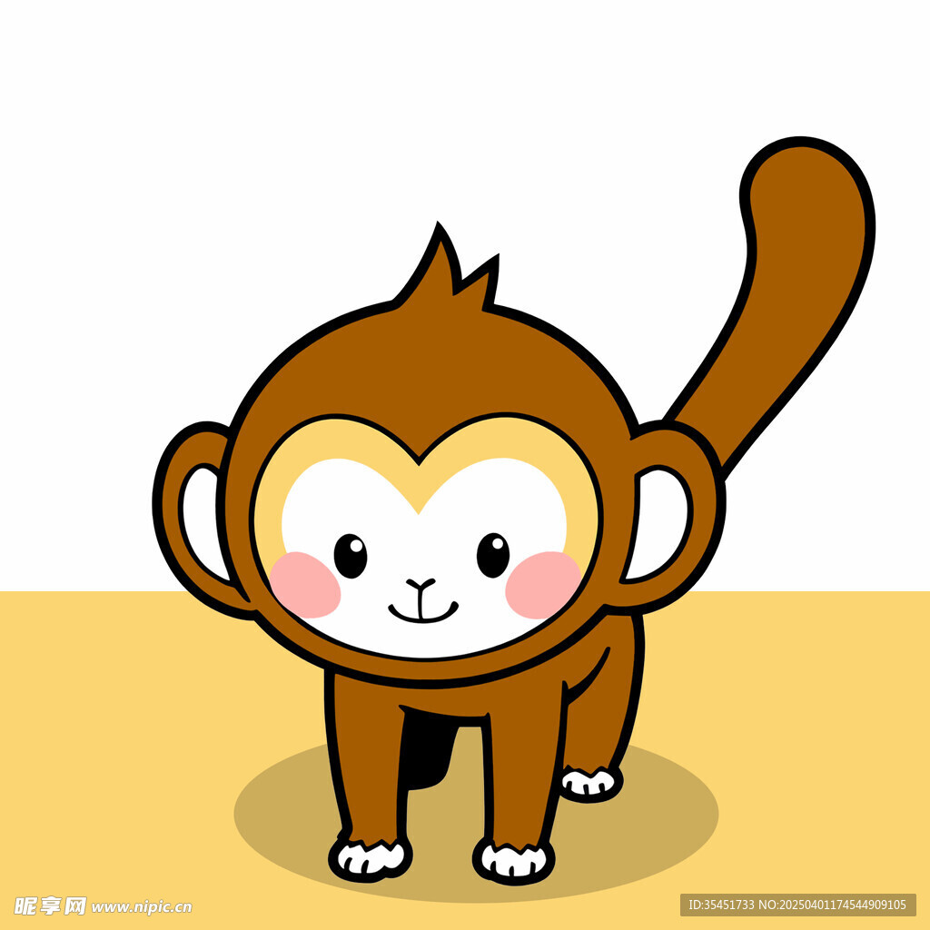 手绘卡通猴子