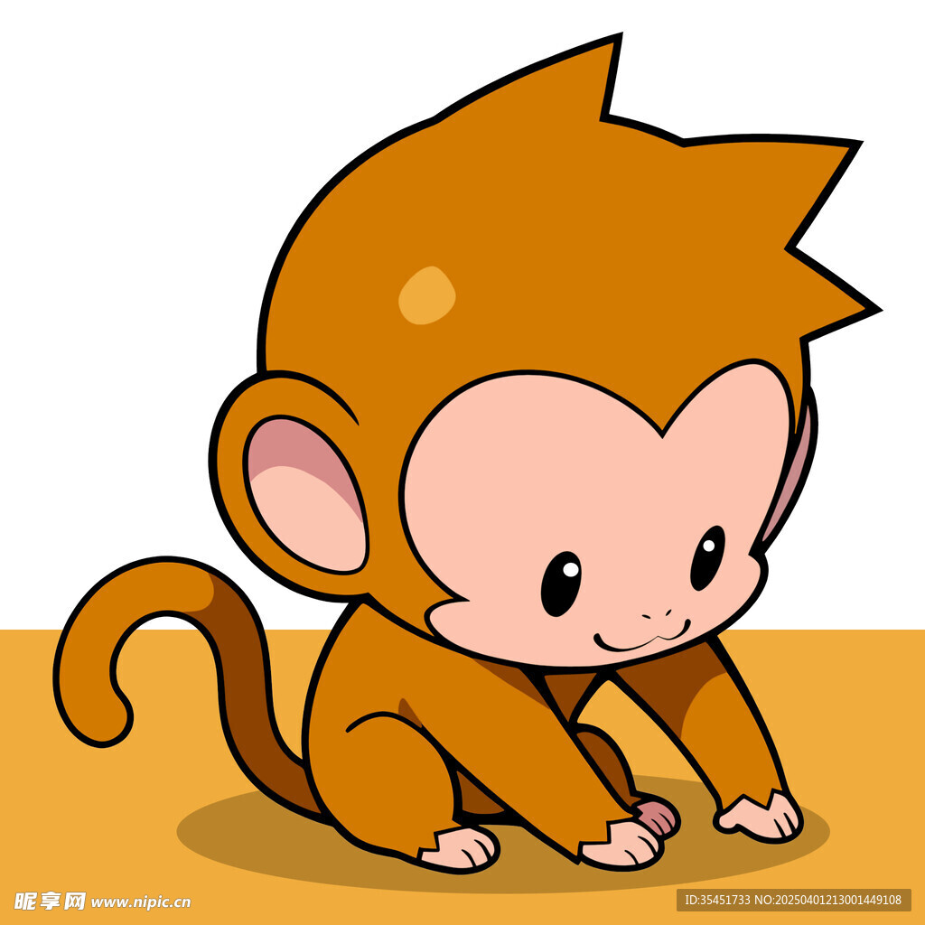 手绘卡通猴子