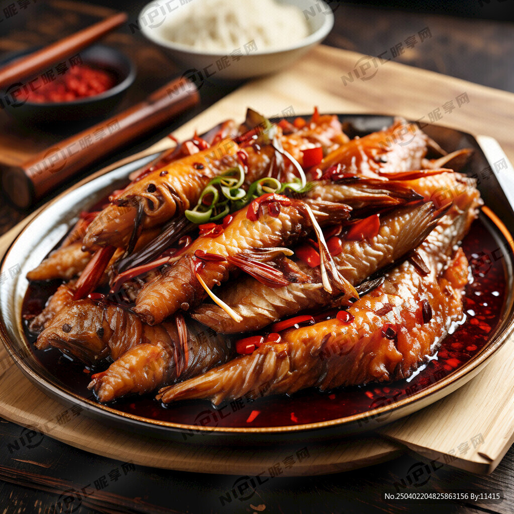 上海本帮菜 油炸过五香熏鱼块