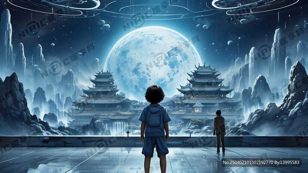 生成一个高分辨率大尺寸少儿科幻