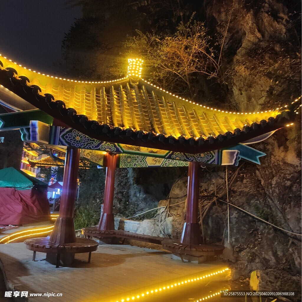 夜景古楼