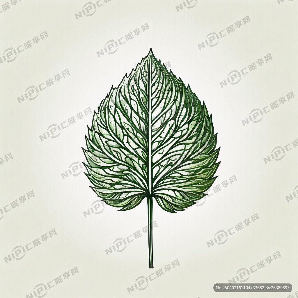 平面图 简洁大气 龙脑树叶