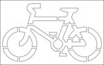 自行车 镂空 雕刻