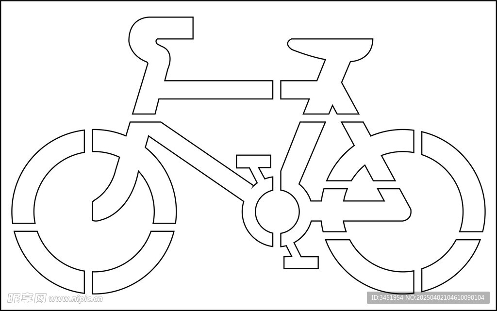 自行车 镂空 雕刻