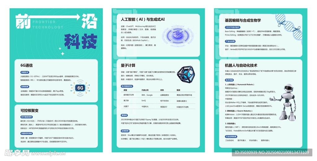 科技知识展板海报