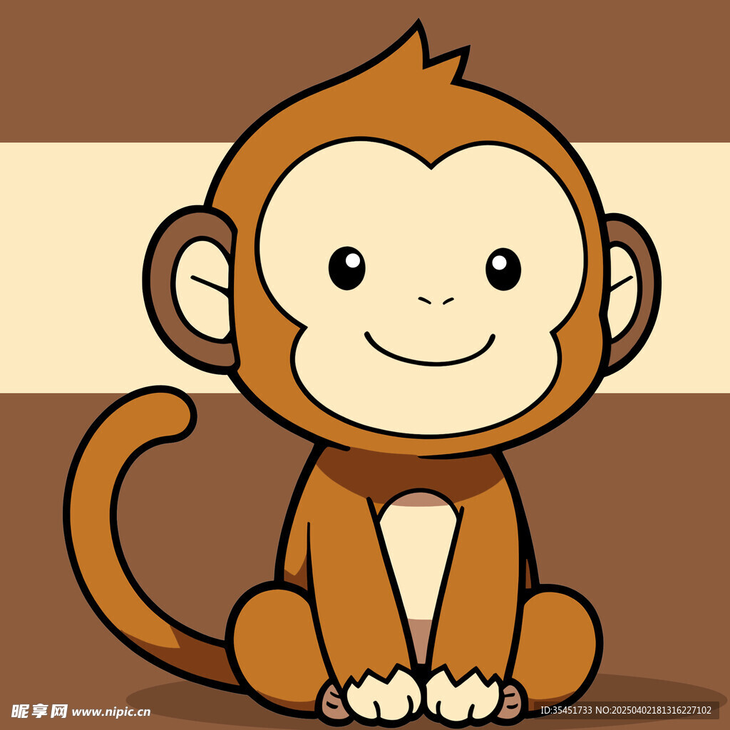手绘卡通小猴