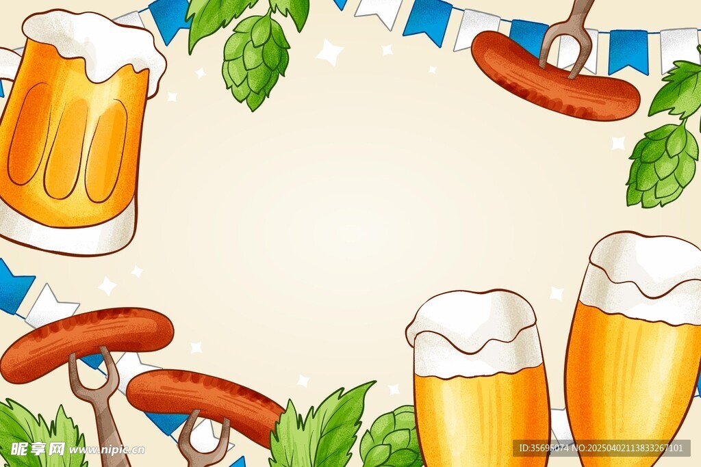 夏季啤酒背景