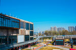 现代玻璃混凝土建筑外观