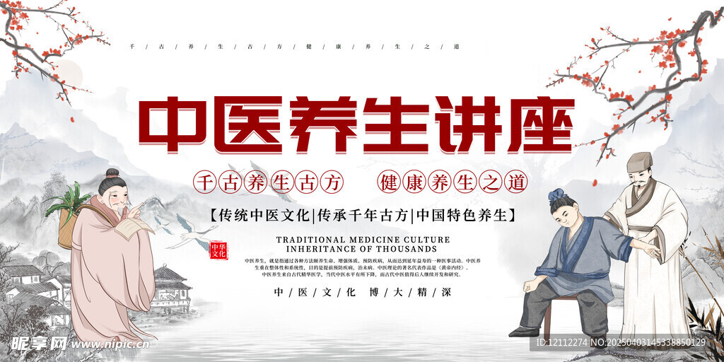 中医中药养生讲座宣传栏