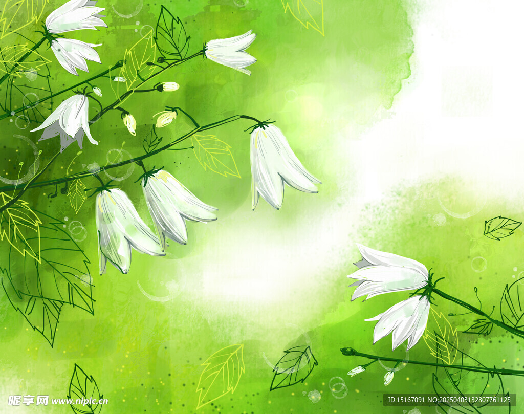 卡通手绘花卉插画元素