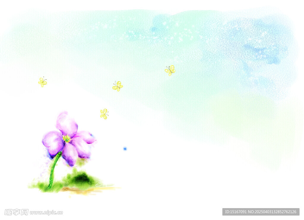 卡通手绘花卉插画元素