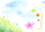 卡通手绘花卉插画元素