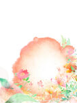 抽象卡通花卉背景元素